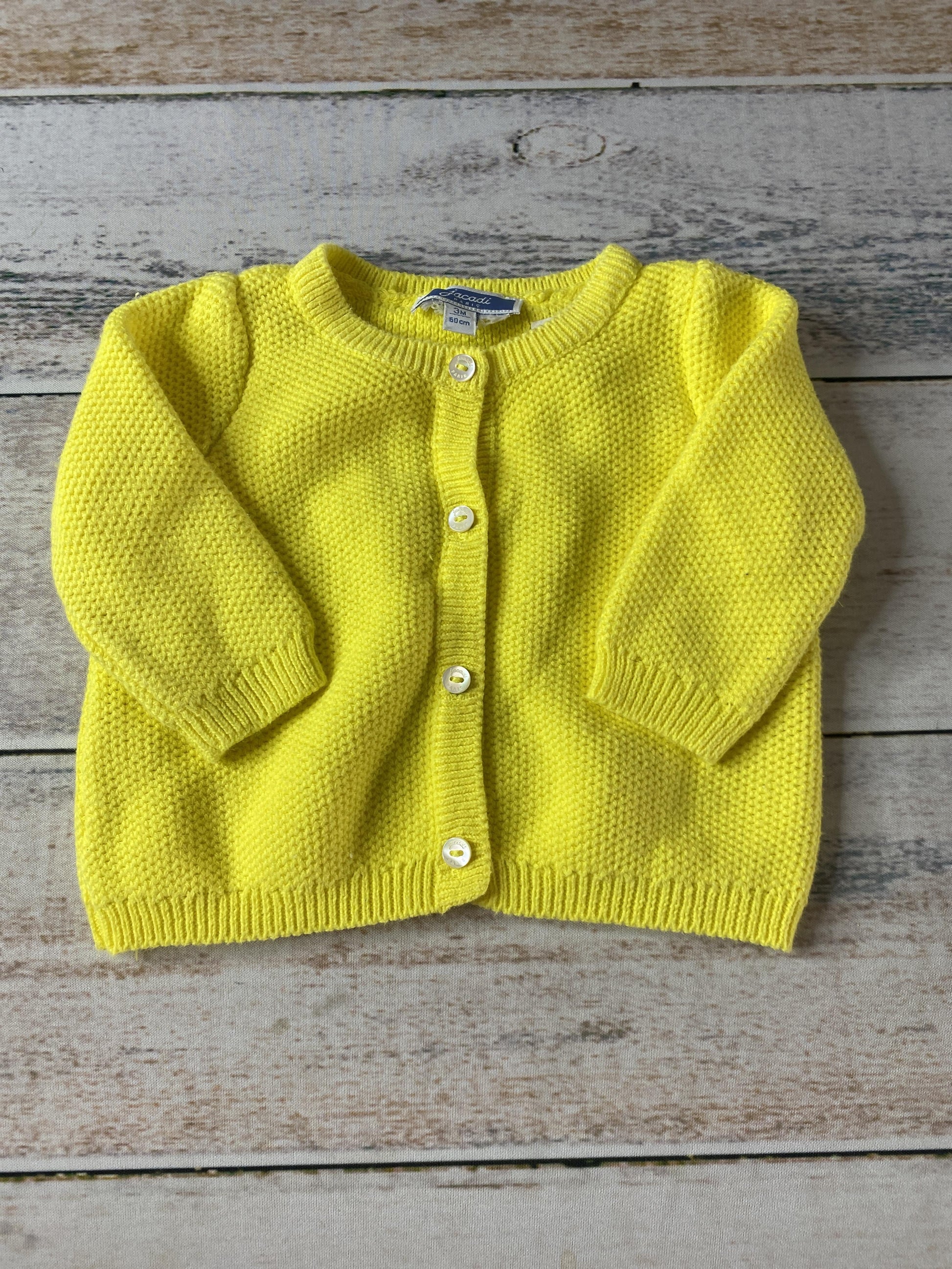 Jacadi Girls Yellow Sweater Size: 3 months Yellow