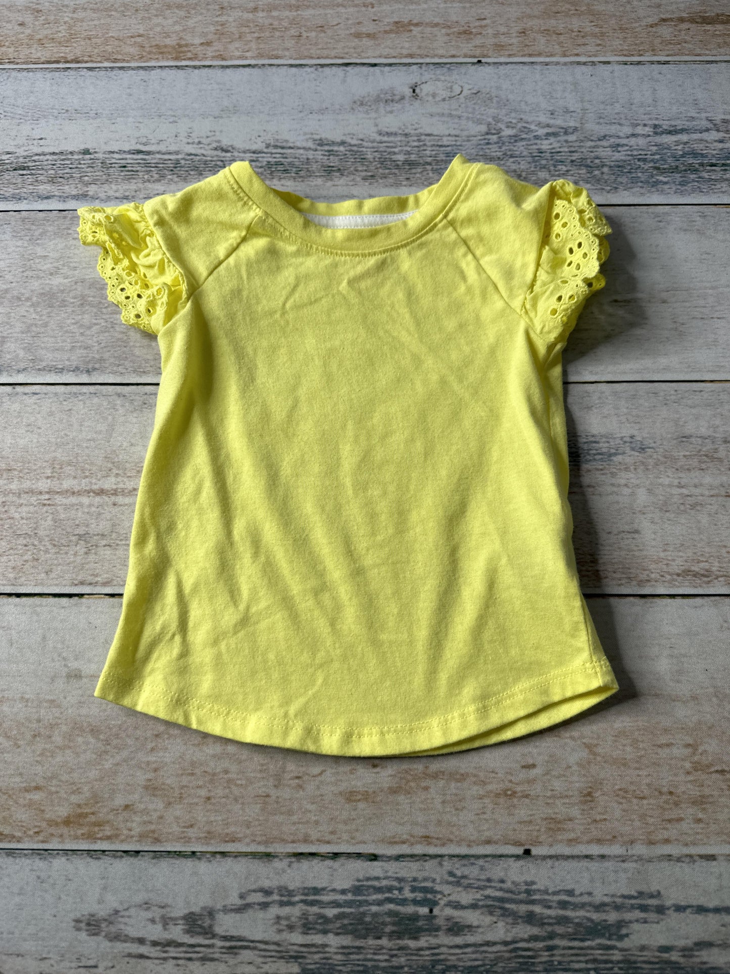 Cat & Jack Girls Yellow Shirt Size: 12 months Yellow