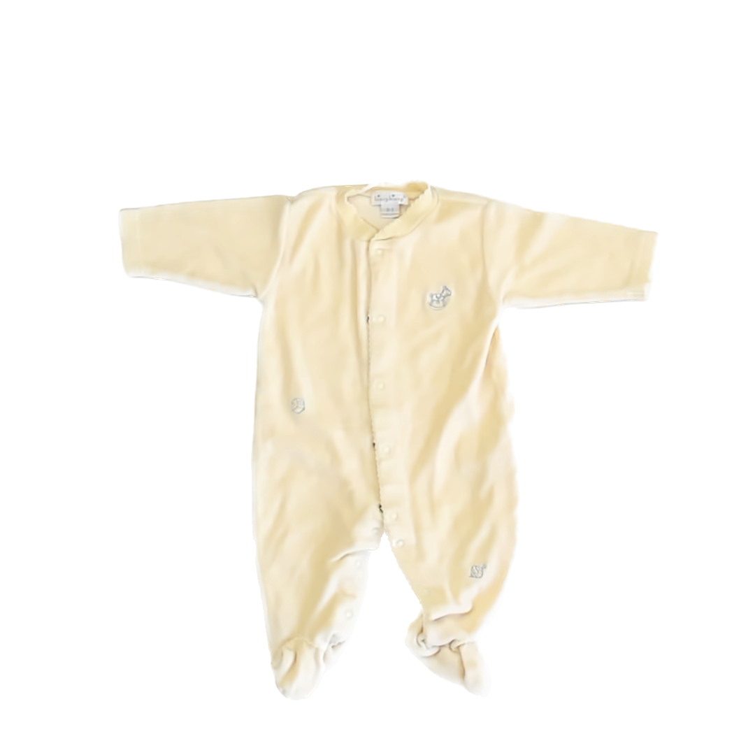 Kissy Kissy Unisex Yellow 1-piece footed Pajamas Size: 0-3 Months Yellow