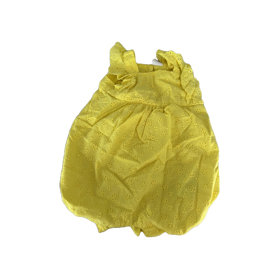 Gap Girls Yellow Romper Size: 9-12 Months Yellow