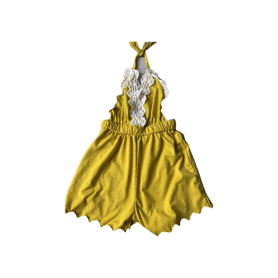 Unknown Girls Yellow Romper Size: 24 months Yellow