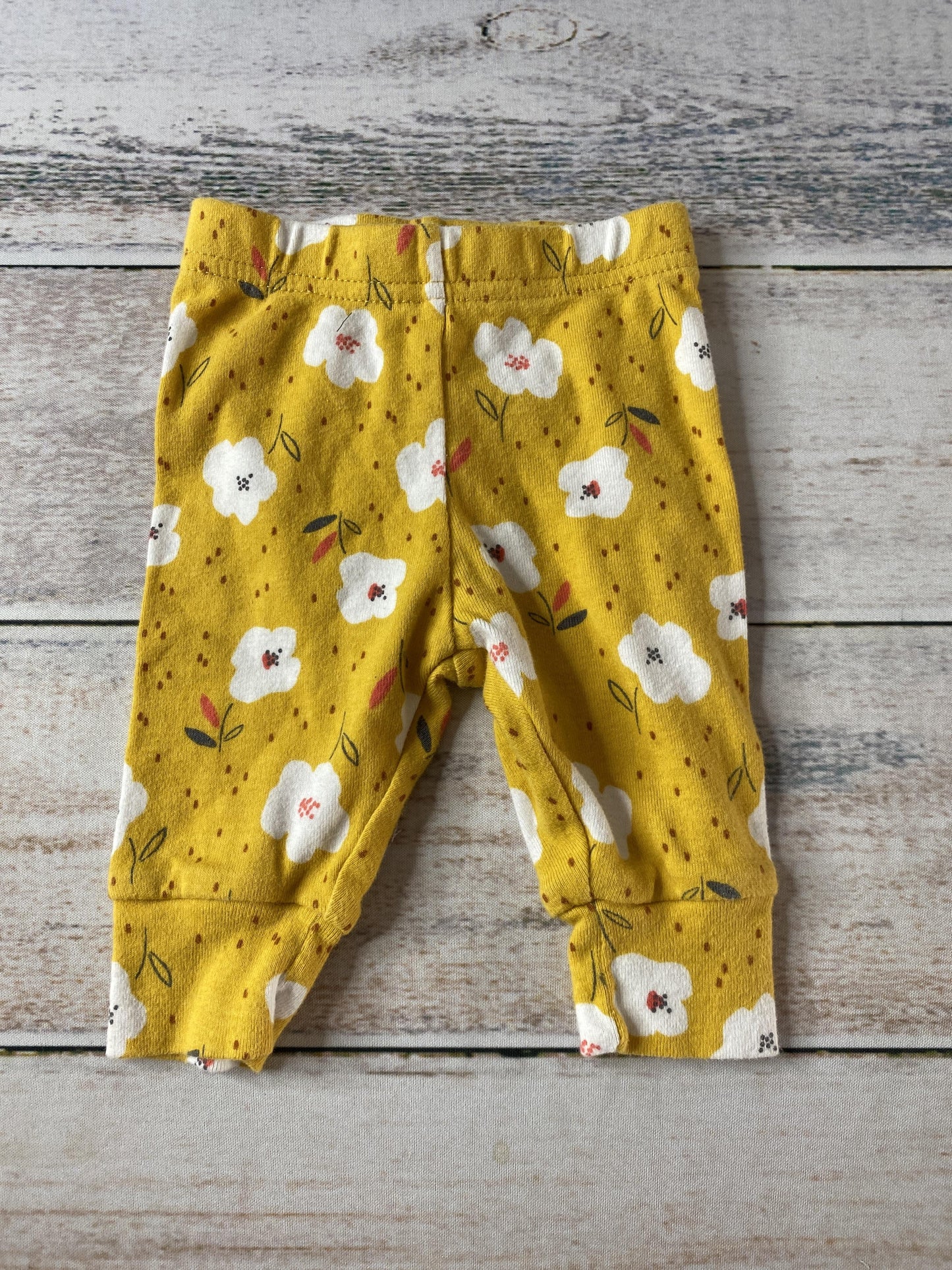 Carters Girls Yellow Pants Size: 0-3 months Yellow