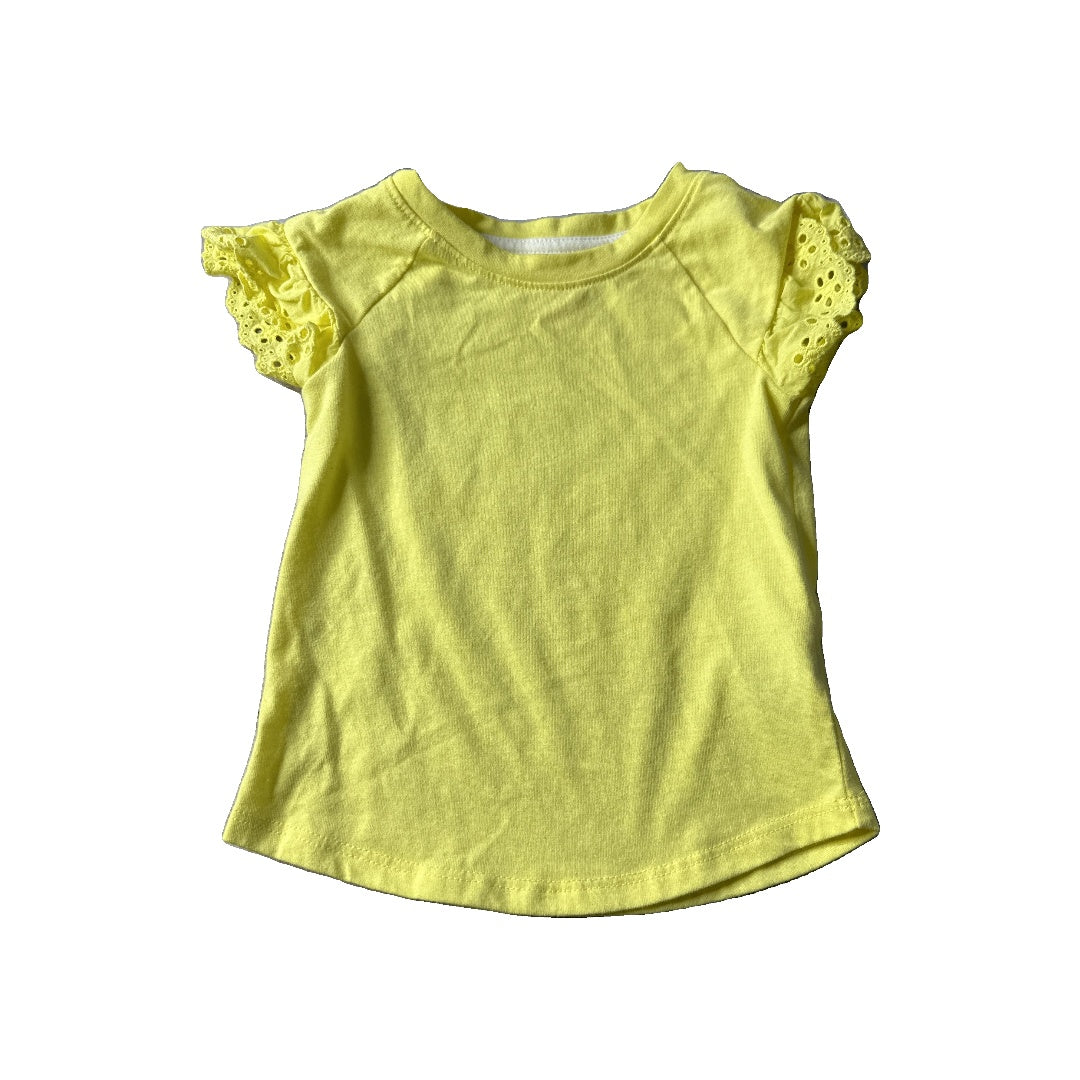Cat & Jack Girls Yellow Shirt Size: 12 months Yellow