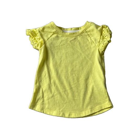 Cat & Jack Girls Yellow Shirt Size: 12 months Yellow