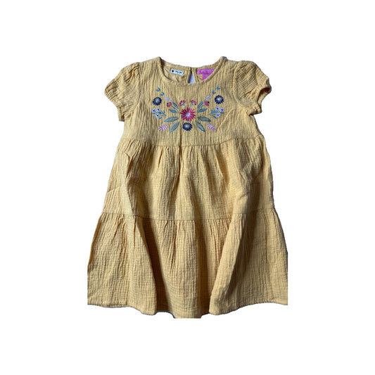 Isaac Mizrahi Girls Yellow Dress Size: 5-6 Years Yellow