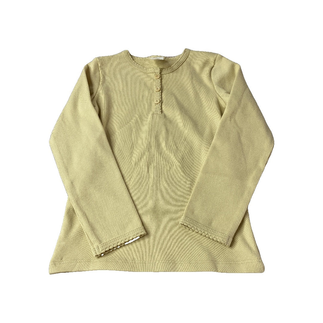 H&M Girls Yellow Long Sleeve Shirt Size: 3T Yellow