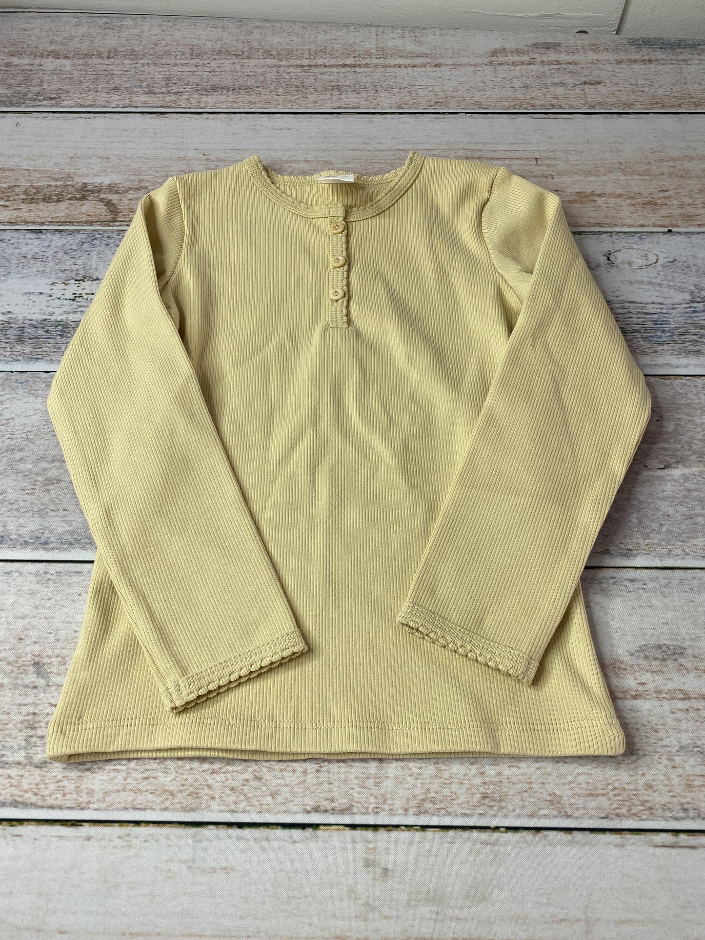 H&M Girls Yellow Long Sleeve Shirt Size: 3T Yellow