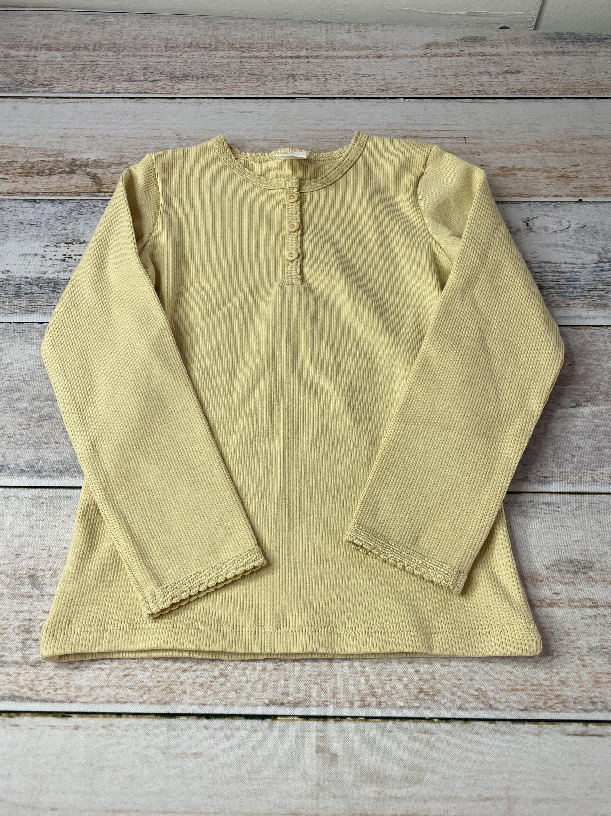 H&M Girls Yellow Long Sleeve Shirt Size: 3T Yellow