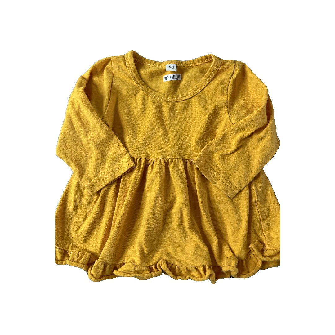 Unknown Unisex Yellow Long Sleeve T-Shirt Size: 12-18 months Yellow