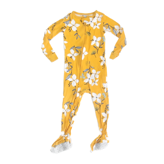Carter''s Girls Yellow 1-piece footed Pajamas Size: 24 Months Yellow
