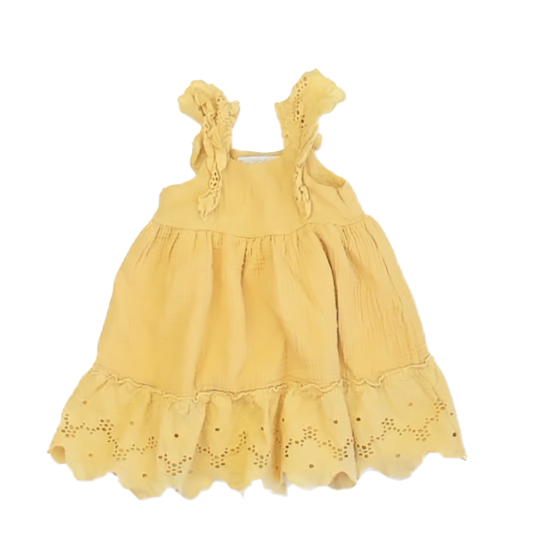 RZ by Rachel Zoe Girls Yellow Sun Dress Size: 3T Yellow